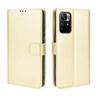 Voor Xiaomi Redmi Note 11 5G / POCO M4 PRO Retro Crazy Horse Texture Lederen Telefoonhoes (Goud) - thumbnail