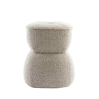 Light & Living Poef 'Leyla' Bouclé, kleur Beige