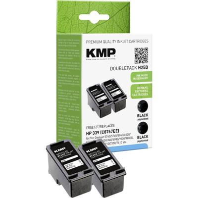 KMP Inktcartridge vervangt HP 339, C8767E Compatibel 2-pack Zwart H25D 1023,4021 KMP Inktcartridge vervangt HP 339, C8767E Compatibel 2-pack Zwart H25D 1023,4021