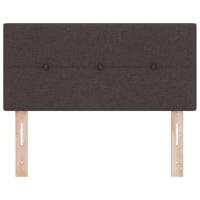 LED-hoofdbord met LED -striplichten Donkerbruin 90 cm Stof - thumbnail