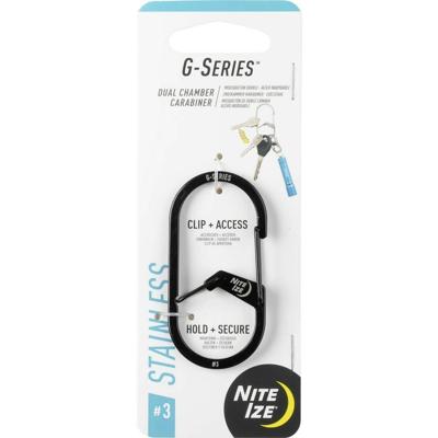 NITE Ize NI-GS3-01-R6 Sleutelkarabijn Zwart 1 stuk(s) NITE Ize NI-GS3-01-R6 Sleutelkarabijn Zwart 1 stuk(s)