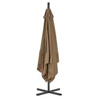 VidaXL Zweefparasol met stalen paal 250x250 cm taupe - thumbnail