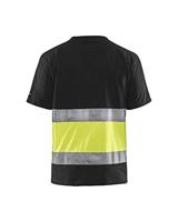 Blåkläder T-Shirt High-Vis 33871030 | Zwart/High-Vis Geel | Maat XS - 7330509524435 - thumbnail