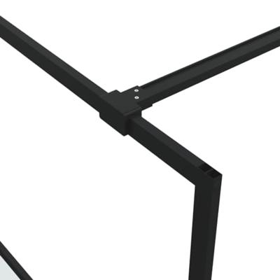Inloopdouchewand 115x195 cm halfmat ESG-glas zwart - thumbnail