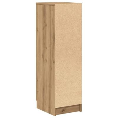Schoenenkast 29,5x35x100,5 cm bewerkt hout artisanaal eiken