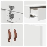 Opbergbedframe met lade Wit 236.5 x 140 x 31.5 cm Bewerkt hout - thumbnail