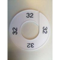 Maatring 9cm wit/zwart 32 - thumbnail