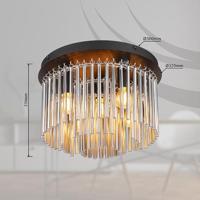 Globo Zwarte plafondlampGorley met glas Ø 32cm - 15698D - thumbnail