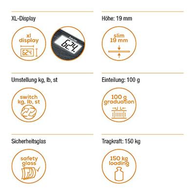 Beurer GS203 Personenweegschaal Zwart Beurer GS203 Personenweegschaal Zwart
