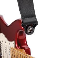 D&apos;Addario 25BAL00 Comfort Leather Auto Lock Guitar Strap Black gitaarband - thumbnail