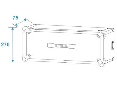 Roadinger Effect Rack CO DD 19 inch flightcase 5HE 240mm diep
