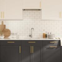 Handvatten 20 st 128 mm roestvrij staal goudkleurig - thumbnail