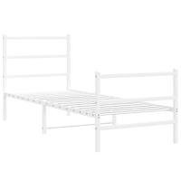 Bedframe met hoofd- en voeteneindemetaal wit 80x200 cm - thumbnail