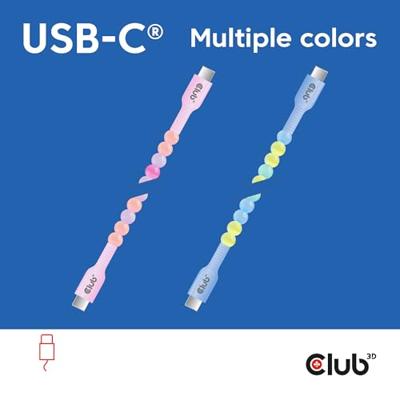 club3D CAC-3010 USB-C Adapter [1x USB-C stekker - 1x USB-C stekker] Pink 2 m