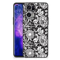 OPPO Find X5 Pro Bloemen Hoesje Black Flowers - thumbnail