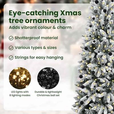 VidaXL Kunstkerstboom wit 240 cm pvc en plastic en staal en pe