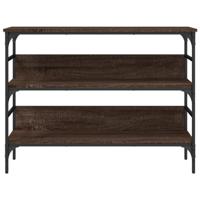 Wandtafel 100x32x75 cm bewerkt hout bruin eikenkleur - thumbnail