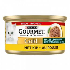 Gourmet Gold Malse Lekkernijen met kip natvoer kat (24x85 g) 2 trays (48 x 85 g)