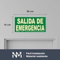 Bord Archivo 2000 "SALIDA DE EMERGENCIA" PVC 32 x 16 cm - thumbnail