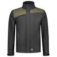 Tricorp softshell jas - Naden - bicolor - donkergrijs/legergroen - XXL - 402021 - thumbnail