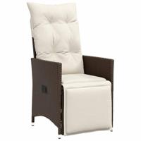 9-delige Tuinset met kussens poly rattan bruin - thumbnail