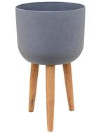 Refined Retro bloempot op poten 63x36cm donkergrijs - thumbnail