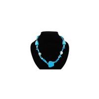 Edelstenen Ketting Parelmoer met Howliet Blauw - thumbnail