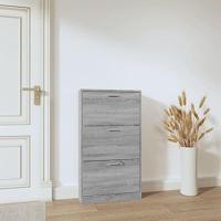 VidaXL Schoenenkast 59x17x108 cm bewerkt hout grijs sonoma - thumbnail