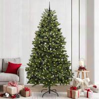 VidaXL Kunstkerstboom met 300 led groen 240 cm pvc en metaal - thumbnail