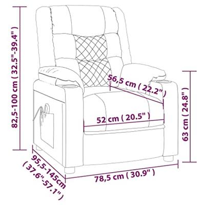 Massagestoel elektrisch kunstleer bruin