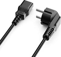 Manhattan Stroom Aansluitkabel [1x Apparaatstekker, male C13 - 1x Randaarde stekker] 5 m Zwart - thumbnail