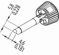 Ersa 0142CDLF46A/SB Soldeerpunt Beitelvorm Grootte soldeerpunt 4.60 mm Inhoud: 1 stuk(s) - thumbnail