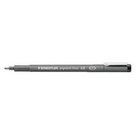 Staedtler pigment liner fineliner, ronde punt, schrijfbreedte 0,8 mm, zwart - thumbnail