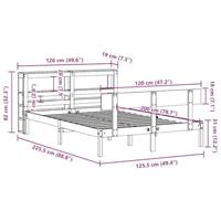 Bedframe zonder matras massief grenenhout 120x200 cm - thumbnail