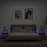 Nachtkastjes met LED 2 st 40x39x48,5 cm sonoma eikenkleurig - thumbnail