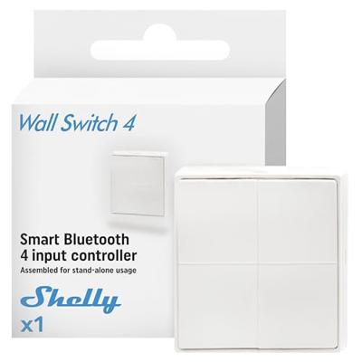 Shelly Shelly BLU Wall Switch 4 - Stand Alone Afstandsbediening, Toets Bluetooth Low Energy