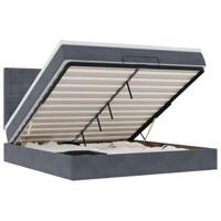 Ottoman bed met matrassen 180x200cm fluweel donkergrijs - thumbnail