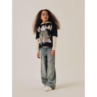 NAME IT wijde skater jeans voor meisjes van gerecycled katoen jeansblauw - thumbnail