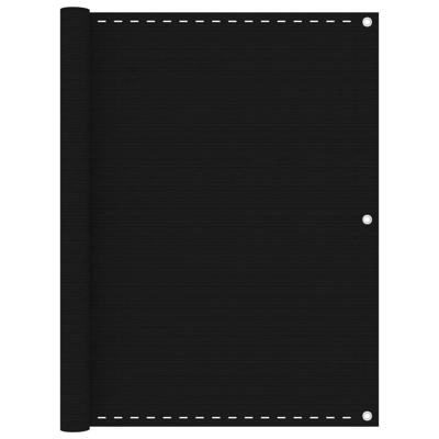 Balkonscherm 120x500 cm HDPE zwart