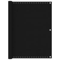 Balkonscherm 120x500 cm HDPE zwart - thumbnail