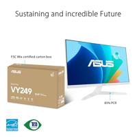 ASUS Eye Care VY249HF-W - 24 inch Full HD Monitor - 100 Hz, 1ms MPRT, AdaptiveSync - IPS Panel, Vesa 100x100, 16:9, 1920x1080, HDMI, Wit - thumbnail