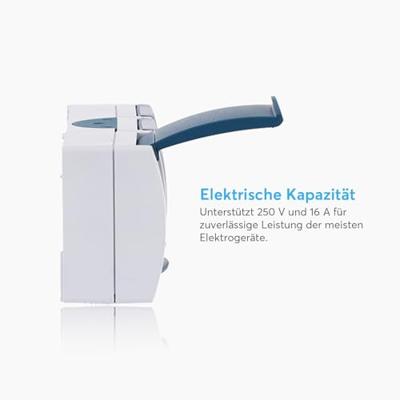 ABB 2CKA002084A0698 Geaard stopcontact IP44 Blauw-groen, Grijs-wit (RAL 7035)