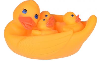 Free and Easy badspeelgoed eend geel 4 delig