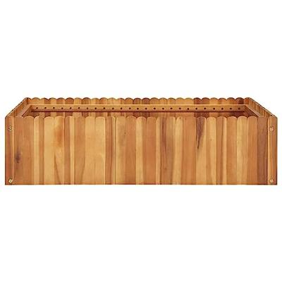 VidaXL Plantenbak verhoogd 100x100x25 cm massief acaciahout VidaXL Plantenbak verhoogd 100x100x25 cm massief acaciahout