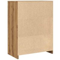 Badkamerkast 60x33x80 cm bewerkt hout artisanaal eikenkleurig - thumbnail