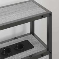 Opberghoofdbord met plank Grijs sonoma 75 cm Bewerkt hout - thumbnail