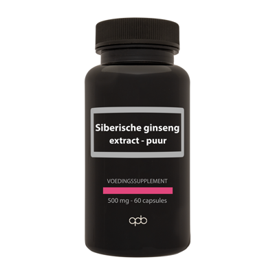 APB Holland Siberische ginseng extract puur 500mg 60 Vegetarische capsules