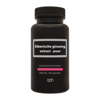 APB Holland Siberische ginseng extract puur 500mg 60 Vegetarische capsules - thumbnail