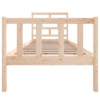 Bedframe massief grenenhout zwart 75x190 cm - thumbnail