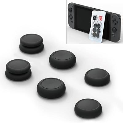 Schedel & co links + rechts gamepad Rocker Cap knop cover duim grip set voor schakelaar/schakelaar Lite/JOYCON (zwart)